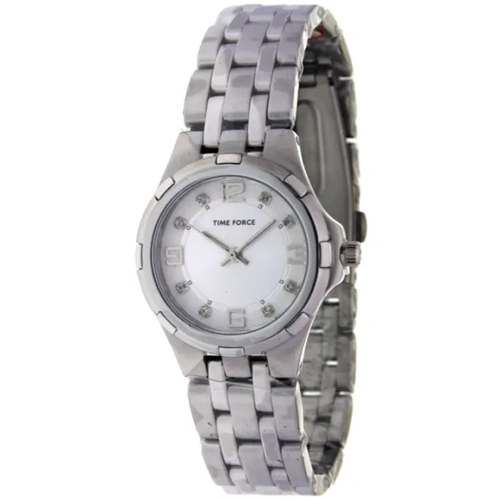 Time Force Tf4018l02m     Reloj Para Para Mujer Color Plateado - 1
