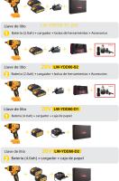 LYUWO Llave De Impacto Eléctrica 380NM Sin Escobillas Herramienta De Reparación Automotriz Compatible Con Batería Makita - details 15