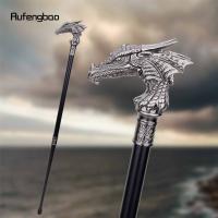 Bastón De Moda Con Cabeza De Dragón Decorativa Para Cosplay Y Fiestas Vintage Bastón De Caminar De Acero 93cm Con Punta De Goma - details 0