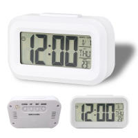 Reloj De Alarma Digital LED Con Pantalla Retroiluminada Función Snooze Calendario Y Temperatura Para Oficina Y Hogar - details 8