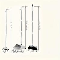 Juego De Limpieza 3 En 1 Pala Y Escoba Plegable Multifacética Con Cerdas Fuertes Cepillo De Suelo Compacto Para Alfombra/hard - details 2
