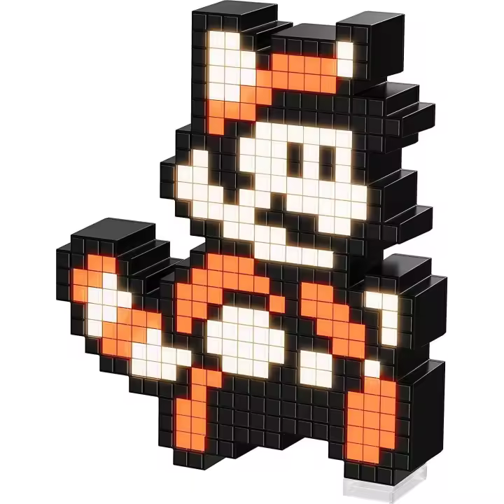 PDP Pixel Pals Nintendo Raccoon Mario - Lámpara de Figuras Estilo Retro - 1
