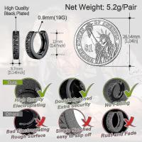 Norse Viking Runas Hoop Ganancias Para Hombres Mujeres 12mm Huggie Hoops Rww - details 3