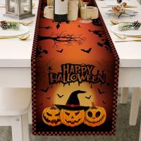 Mantelos De Lino Tejidos Con Estampado De Rosas Y Calaveras Para Decoración De Fiesta Del Día De Muertos Y Halloween Mantel Lavable Para Comedor De Casa Y Cocina - details 15