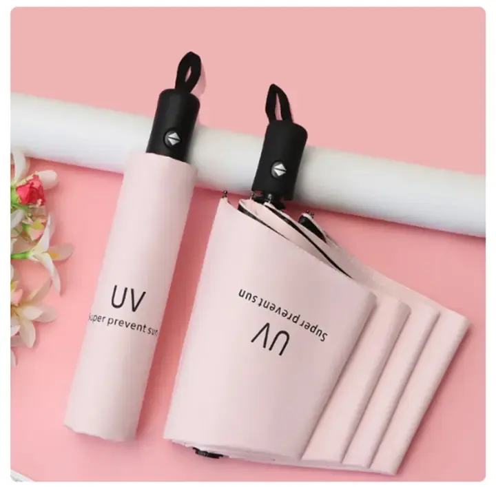 Paraguas Automático Plegable Mini Anti UV Para Lluvia Y Sol Resistente Al Viento Ligero Moda Portátil Para Hombres Mujeres Y Niños Paraguas De Protección Solar - 1