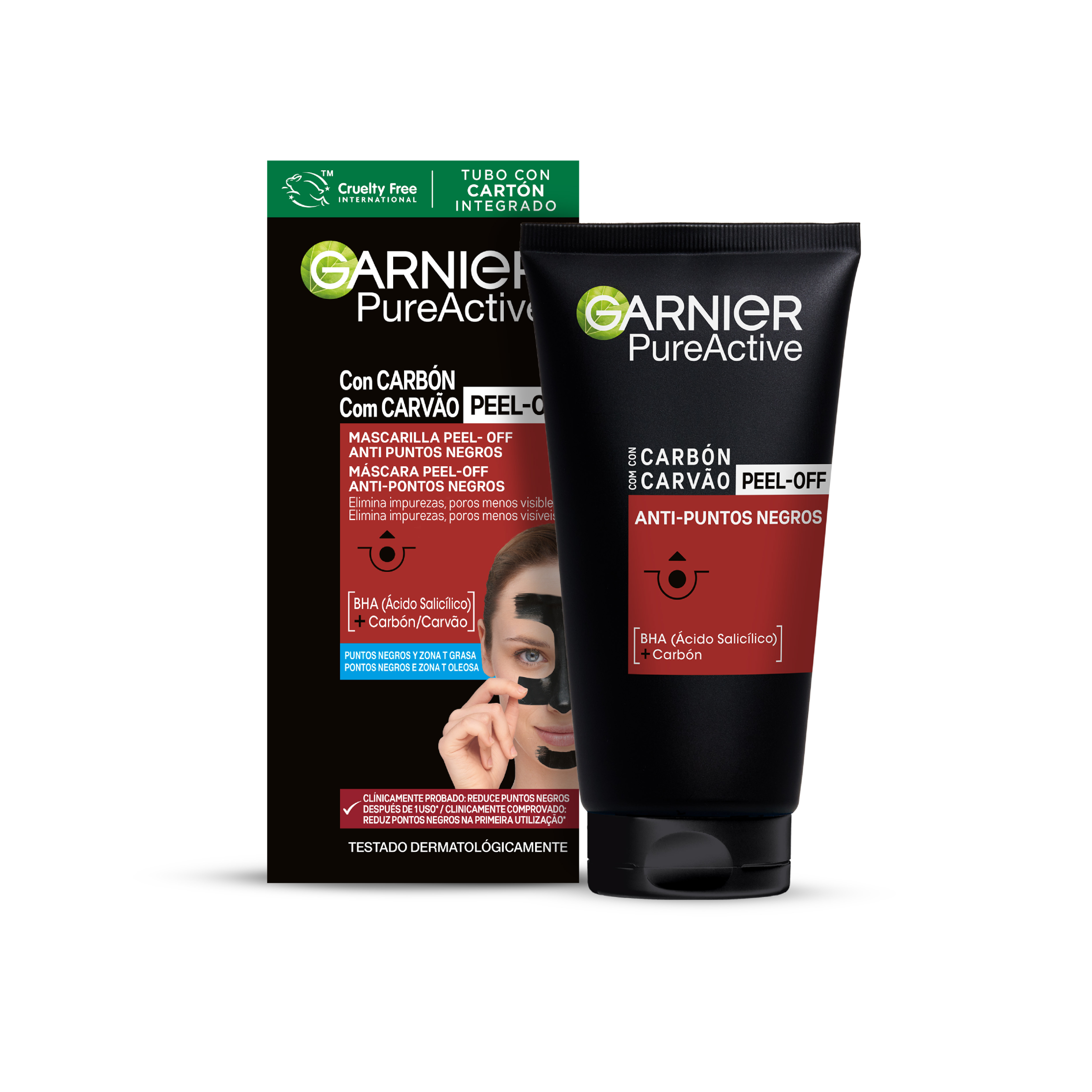 GARNIER | Mascarilla peel off anti- puntos negros desobstruye poros y elimina impurezas
