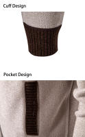 Cardigan De Punto Vintage Para Hombre Abotonado Casual De Otoño E Invierno Chaqueta De Suéter Con Cuello En V Y Mangas Completas - details 14