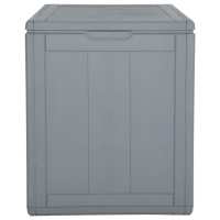 vidaXL Caja de almacenaje para jardín 90L PP ratán gris - details 1
