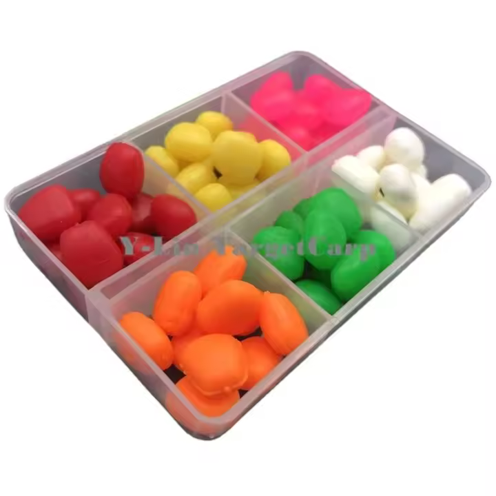 60 Pcs Señuelos De Pesca Para Carpa En Colores Variados Flotantes Artificiales Pop up Bait Caja De Accesorios De Pesca - 1