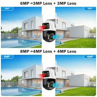Cámara de Vigilancia WiFi interior,1PC Cámara de Segurad WiFi 4K 8MP, 2PCs Lente de 4MP Total 8MP Doble Lente 2,4 GHz Cámara IP Inalámbrica, Monitoreo de CCTV de Segurad Doméstica, inteligencia Artificial de Seguimiento Humano - details 4