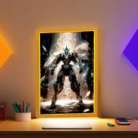 Marco De Fotos Anime Con Luz LED Gundam Figura De Acción Decoración De Habitación Regalo Para Amigo Lámpara Nocturna Tema De Dibujos Animados - details 4