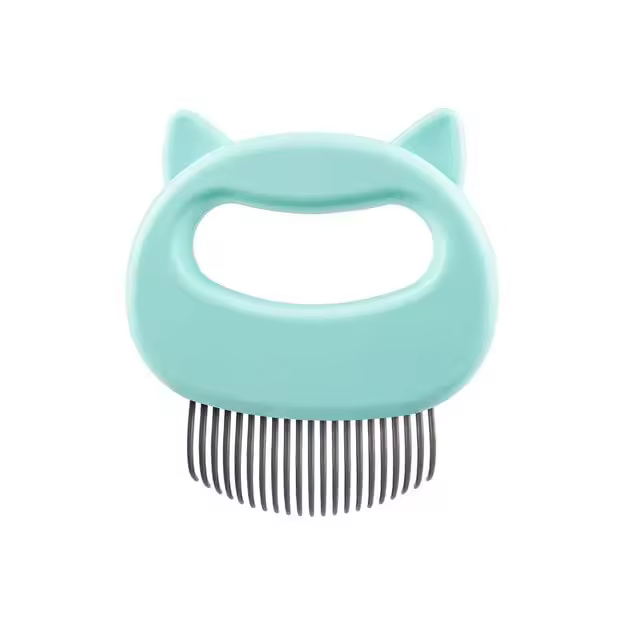 Peine para gatos, para quitar el pelo corto y largo de mascotas, peine masajeador con forma de concha, cepillo suave para quitar el pelo suelto, para el cuidado y la caída del pelo enmarañado (verde) - 1