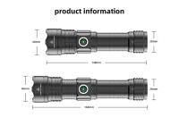 Linterna Táctica Ultra Potente Con Luz LED Recargable Por USB Zoom Ajustable Luz Nocturna De Escuadra Super Brillante Resistente Al Agua Para Caza Y Emergencias - details 0