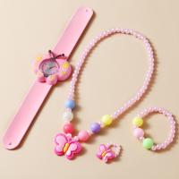 Juego De Reloj Y Joyería Para Niñas Con Patrón De Caballo Arcoíris Collar Aretes Anillo Pulsera Regalos Para Niñas Y Niños - details 7