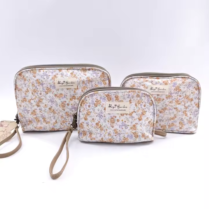 Bagsgarden Neceser Floral de 3 Piezas Impermeable - Ideal para Cosméticos, Viajes y Gran Capacidad de Almacenamiento - 1