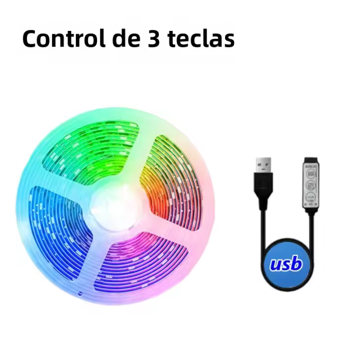 Tiras LED Inteligentes RGB APP Control 5V Baja Tensión Para Decoración De Hogar Fiesta TV Con Batería Cambio De Color - 1