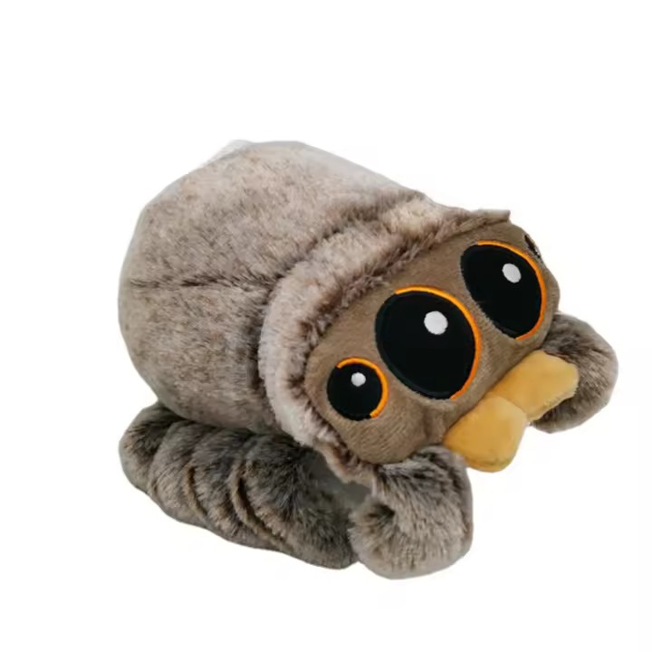 Juguete De Peluche Araña Negro Pequeño Lucas Simulado Cojín De Peluche Para Decoración De Habitación De Anime Juguete Para Niños - 1