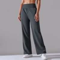 Pantalones Rectos De Pierna Ancha Para Mujer Casual Pantalones De Oficina Cintura Alta Holgados Para Danza Leggings Sin Costuras De Nylon - details 47