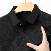 Camisa Polo Para Hombre Casual Larga Con Insignia Color Sólido Moda Transpirable Cómoda Versátil Top Para Negocios - details 7