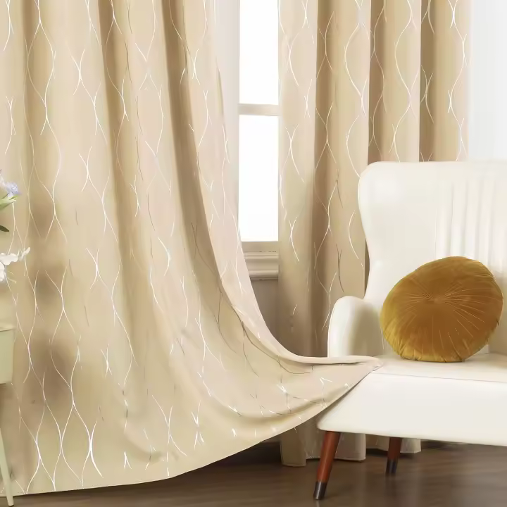 Cortina Salón Estampada de 140x240cm, Cortina Moderna con estaminado, Reduce La Luz semiopaca, Idea para Salon Dormitorio o Sala de Estar. - 1