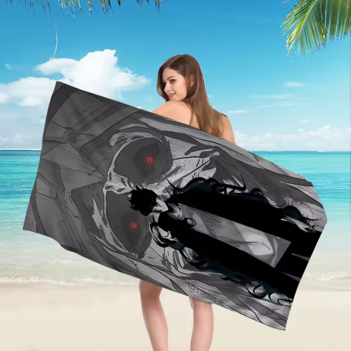 Toalla De Microfibra Solo Leveling Absorbente Y Secado Rápido Para Playa Yoga Natación Montañismo Deporte Viaje Fitness - 1