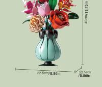 Juego De Bloques Creativos En Forma De Rosa Con Maceta Modelo Decorativo Para Niñas Juguete DIY Para El Día De San Valentín Regalo De Navidad - details 21