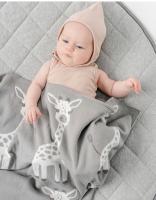 Manta de punto de elefante y jirafa, estilo Ins sencillo, para bebé, para primavera y otoño, para bebé - details 7