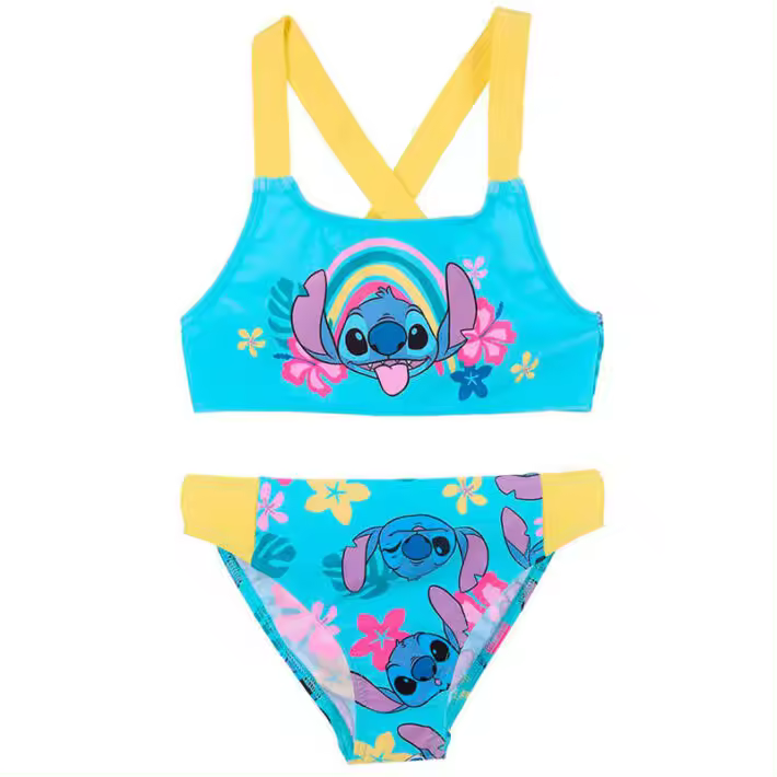 Bikini de niña con espalda cruzada de Stich - 1