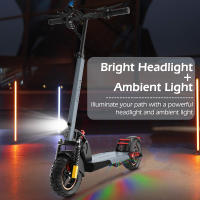 AOKDA A1 Patinete Scooter Eléctrico Plegable, Motor 800W, Batería 48V 12.5Ah, Neumáticos Neumáticos 10 Pulgadas, Velocidad Máxima de 45km/h, Alcance Máximo de 25km, Freno de Disco, comodidad y estabilidad, adecuado para uso al aire libre, IENYRID - details 3
