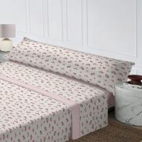 Juego de Sábanas 3 Piezas Rosa Floral - Diseño Elegante con Flores y Patrones Decorativos | Incluye Sábana Ajustable, Colcha Delicada + Funda de Almohada Grande |Tallas 90cm (Individual), 105cm (Matrimonio), 135cm (Queen), 150cm (King), 180cm (Super King) - details 0