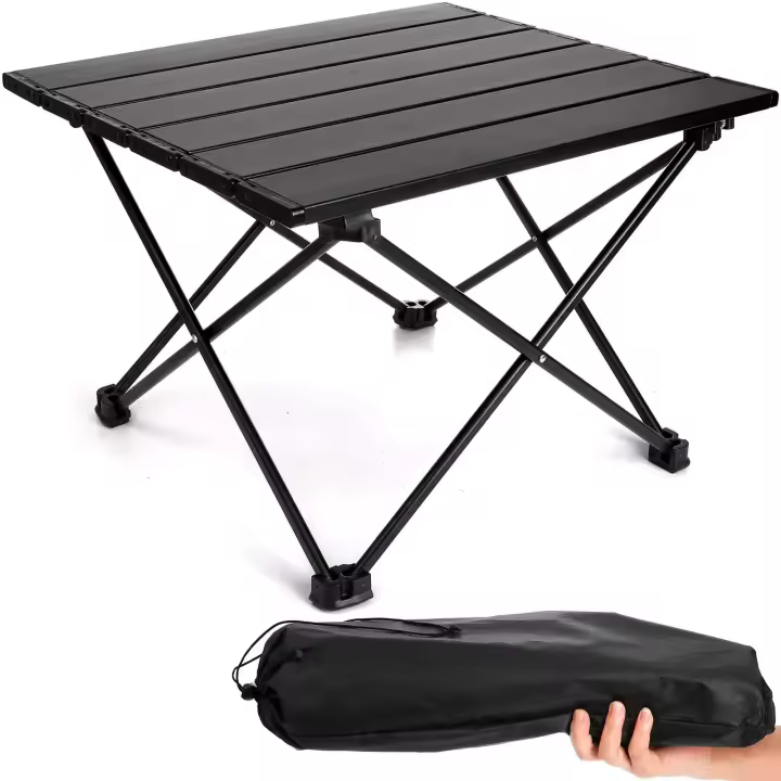 Mesa plegable Liviana with tablero de Aluminio y Bolsa de Transporte, fácil de transportar - 1