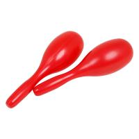 Paquete De 1 Pares De Martillos De Arena Redondos Para Niños Instrumentos De Percusión Educativos De Plástico Rojo Para Regalos De Cumpleaños O Orff - details 4