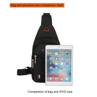 Bolsa de mensajero de un hombre Bolsa de pecho Unisex Lienzo Ocio - details 7