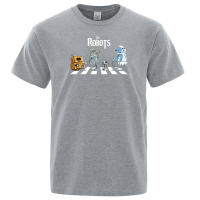 Camisa De Algodón Para Hombre Verano Con Impresión De Droides Camiseta Fresca Con Mangas Cortas Estilizada Para Respirar Casual O-Neck - details 5