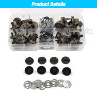20 Conjuntos De Botones Magnéticos 10mm-18mm Para Bolsos Y Monederos Con Caja Herramienta De Costura Y Manualidades Plata De Latón - details 3