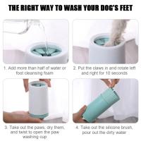 Lavadora Automática De Pies Para Mascotas De Silicona Cuchara De Limpieza Para Patas De Perro Y Gato Contenedor Rápido Para Baño De Animales - details 4