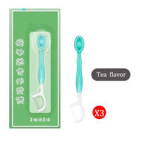 Cepillo De Dientes Mini 2 En 1 Con Sabor a Menta Y Durazno Cepillo De Limpieza Oral Desechable Con Hilo Dental Para Adultos - details 16
