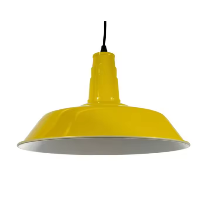 ALPINALUZ Lámpara de Techo Roja Estilo Industrial, Diámetro 36 cm, Metal de Alta Calidad, Casquillo E27, Diseño Moderno y Elegante - 1