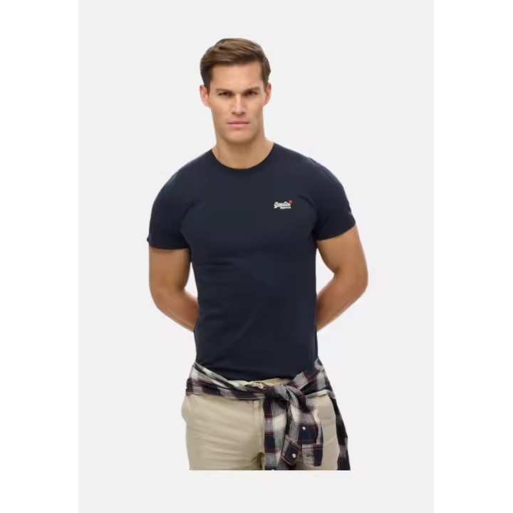 Superdry - Essential M1012078A_98T - Camiseta De Manga Corta 100% Algodón Con Logo Bordado En Contraste - Hombre - 1