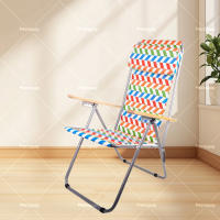 Silla plegable para exteriores, portátil, para camping, picnic, playa, ocio, oficina, con correa para el hogar, 100 x 50 cm - details 2