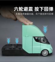 Modelo De Camión Tesla SEMI Simulación 1:24 Con Sonido Y Luz Juguete De Coche De Aleación Con Amortiguador De Choque Delantero Rueda Giratoria Para Niños Mayor De 14 Años - details 7