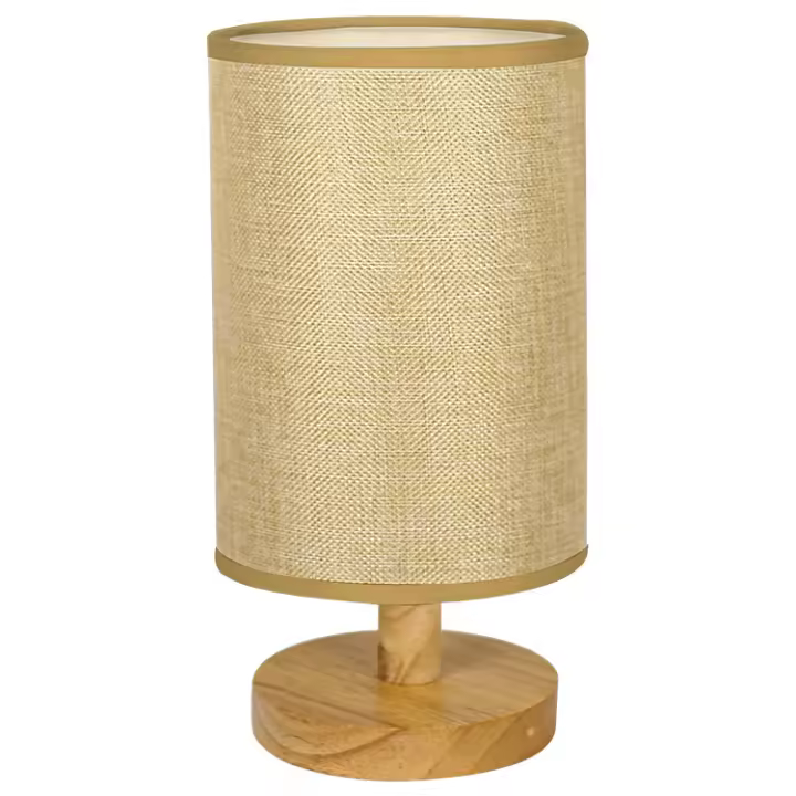 Lámpara de Mesa de Lino LED, 9,84*5,11 Pulgadas, Luz Nocturna, 3 Modos de Brillo - 1