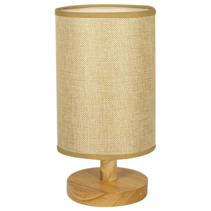 Lámpara de Mesa de Lino LED, 9,84*5,11 Pulgadas, Luz Nocturna, 3 Modos de Brillo - 1