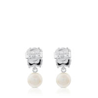 Pendientes de Oso de Plata esterlina S925, incrustaciones de Perlas de cuarzo de Ágata natural, pendientes de Diseño de Nicho de lujo Ligero - details 3