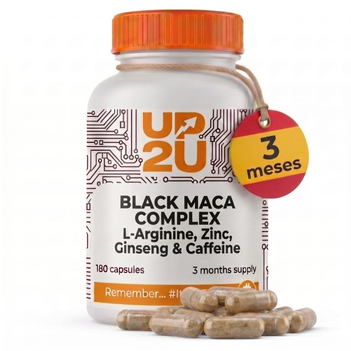 Maca Negra Complex UP2U Nutrition, 180 Cápsulas, hasta 3 Meses de Suministro