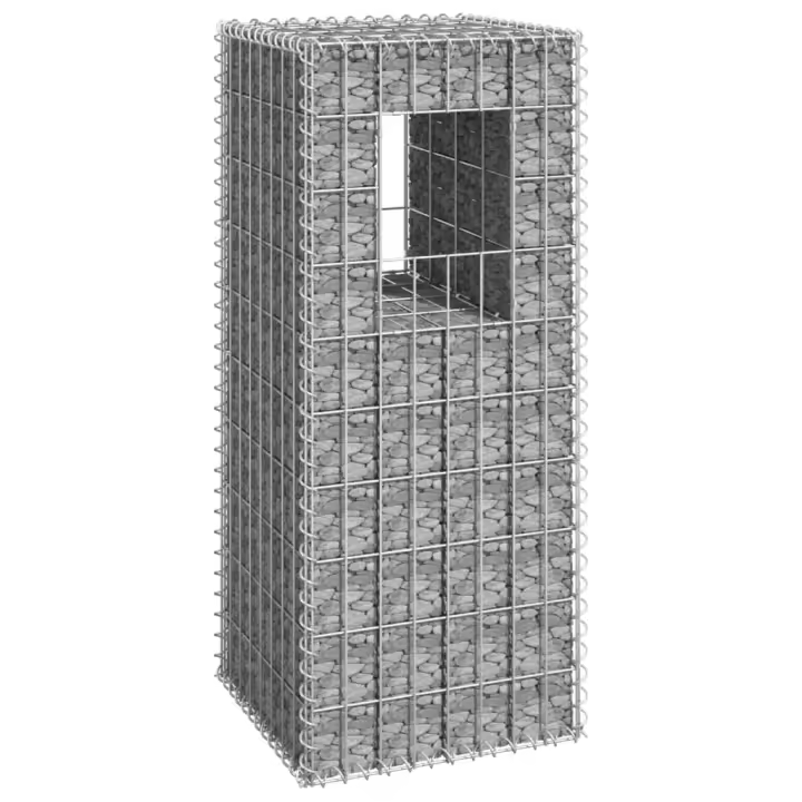 vidaXL Cesta poste de gaviones de hierro 40x40x100 cm - 1