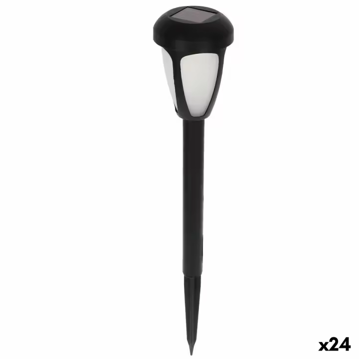 Set de estacas solares de jardín Aktive 12 Piezas Plástico 7 x 37 x 7 cm (24 Unidades) - 1