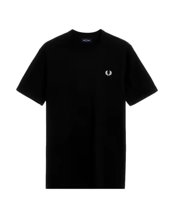 Camiseta Fred Perry Negra Ringer Tee - 1