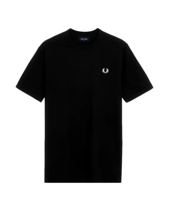 Camiseta Fred Perry Negra Ringer Tee - 1
