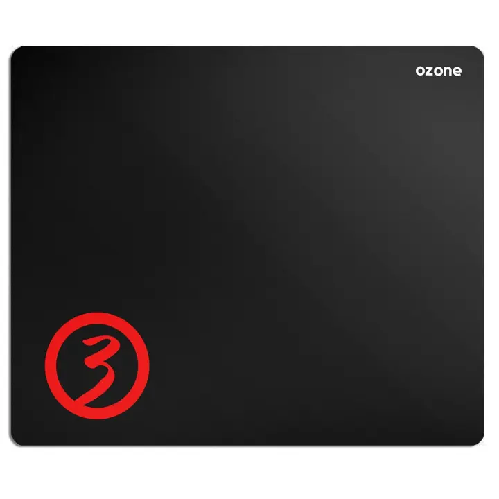OZONE ALFOMBRILLA GAMING GROUND LEVEL S - Diseño Gamer, Tamaño Pequeño, Ergonomica, Superficie Tela Suave, Base De Goma, Antideslizante, 250 x 210 x 2 mm, Negro, Multicolor - 1